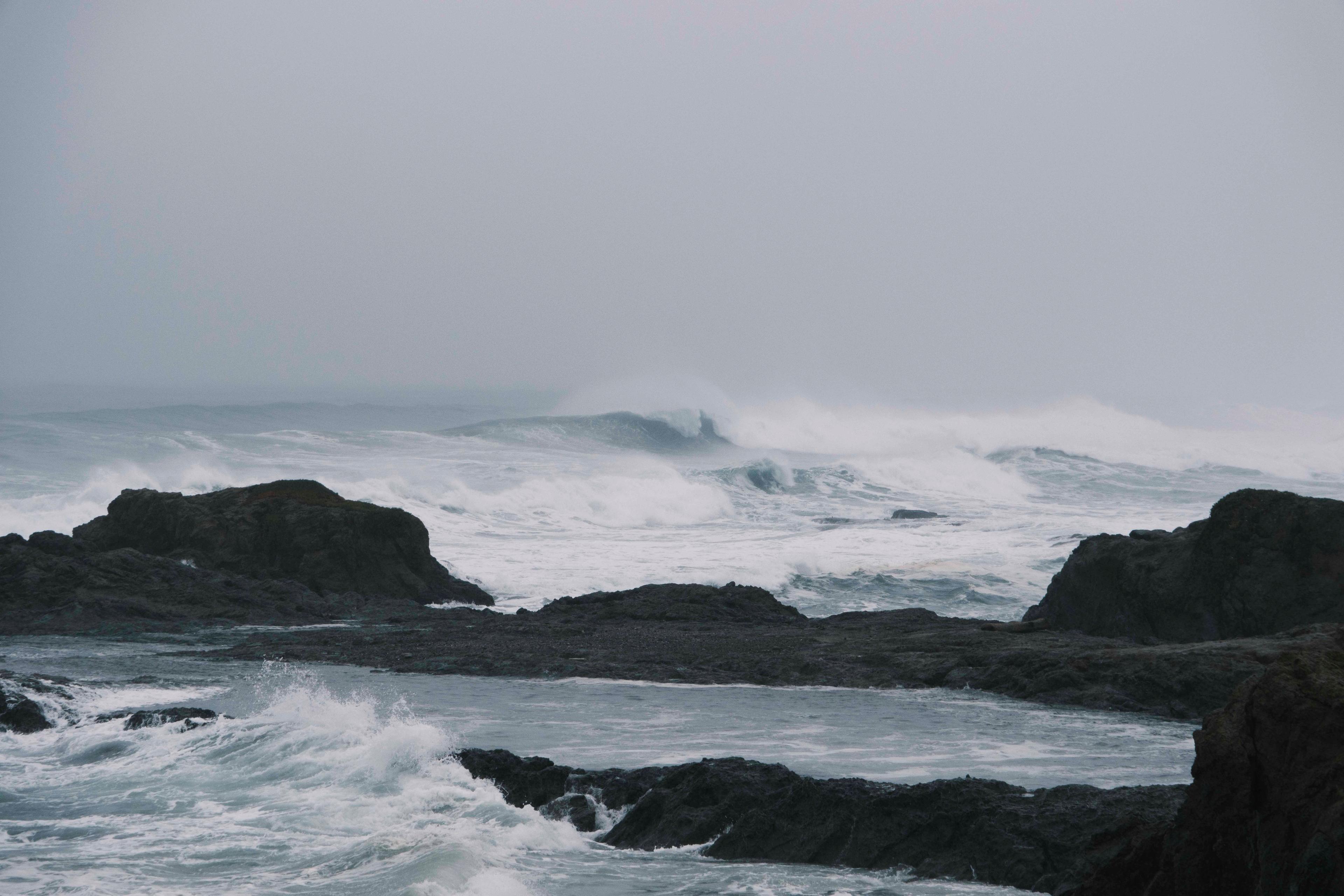 Wave in the Distance near Glass Beach